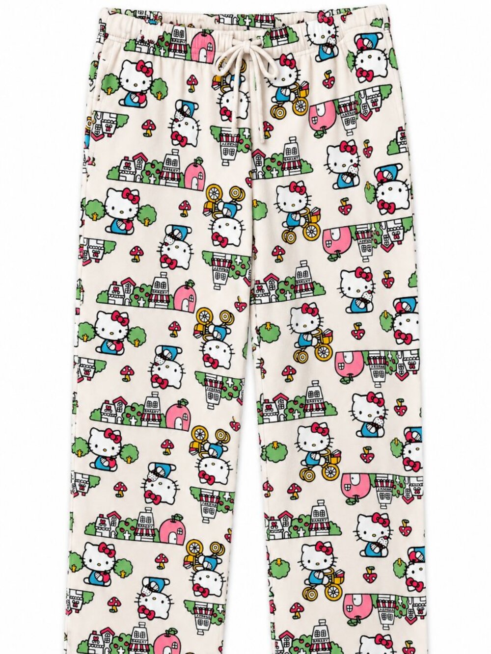 Hello Kitty Sanrio XL Lounge Pants Cream Allover Print Kawaii Y2K Pajama